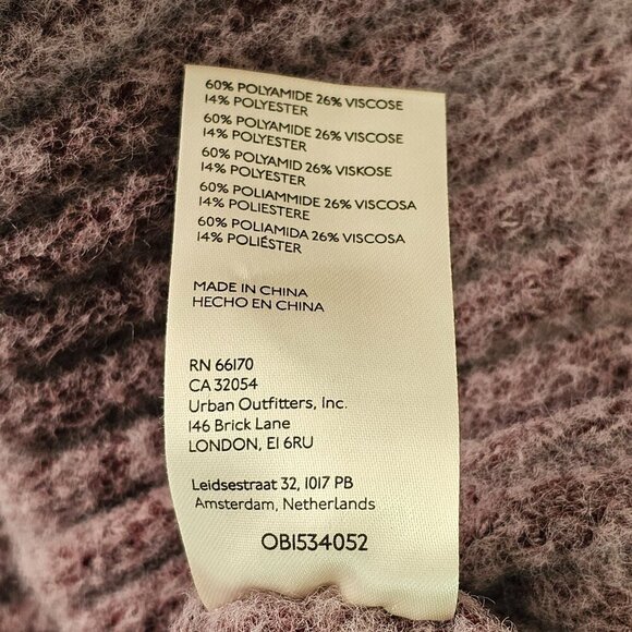 Free People Claude Mini Halter Dress Sz M Thick Rib Poly Knit Mock Neck Lavender - Picture 9 of 9